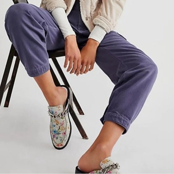 Free People Floral Mules with Chain Detail - Picture 2 of 9